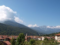 Vista panoramica di Andreis.