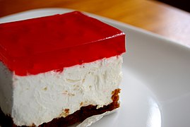 Jell-o cream cheese square