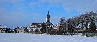 Néchin sous la neige.