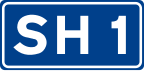 National Road SH1 shield}}