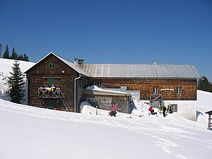 Sepp-Huber-Hütte im Winter