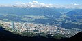 Bird's eye view of the city of Innsbruck