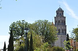 Looking across plaza towards the San Juan parish