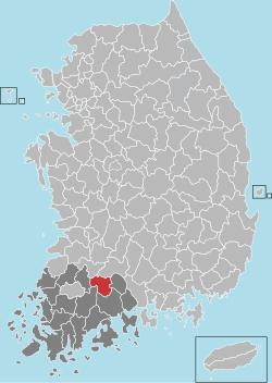 Location in South Korea