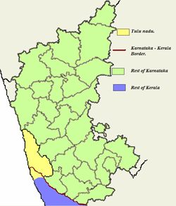 Combined map of Karnataka and part of northern Kerala