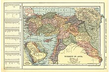 Азиатская Турция с указанием 6 армянских вилайетов. Карта 1903 года