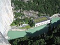 Machine house of the power station at Zervreilasee