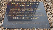 Memorial stone in the grounds of the Great Synagogue in Budapest, Hungary (2023)