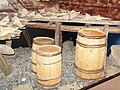 Platforms, called fish flakes, where cod dry in the sun before being packed in salt