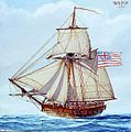 Continental Sloop Providence (1775-1779) signed WNVP