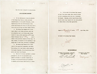 German Instrument of Surrender