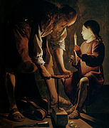 Georges de La Tour, Saint Joseph charpentier, 1645 musée du Louvre.