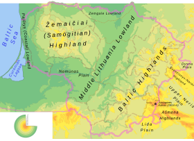 carte : Géographie de la Lituanie