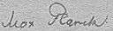 Max Planck's signature