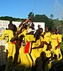 Uganda feiert seinen Sieg in der Division Three der World Cricket League 2007–09