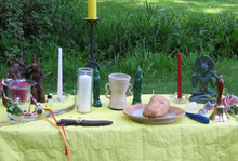 Ein Altar des Wicca.