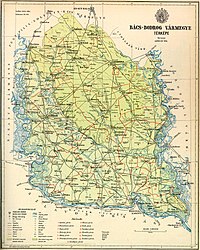 Comitato di Bács-Bodrog – Mappa