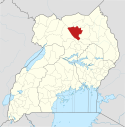 District location in Uganda