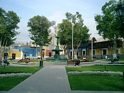 Plaza de Armas in the capital Moquegua