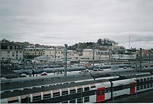 Vue de haut de la gare de Pontoise