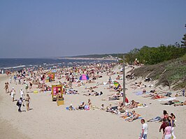 Het strand in Palanga