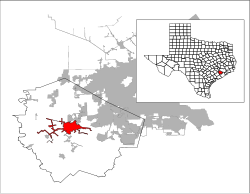 Location of Rosenberg, Texas