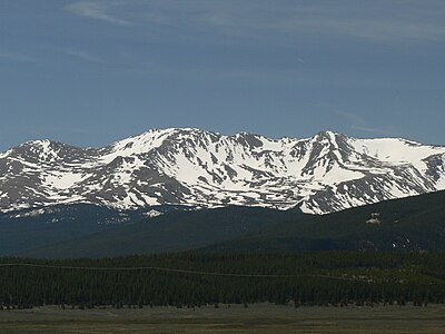 2. Mount Massive in the Sawatch Range is the second-highest peak of the Rocky Mountains.