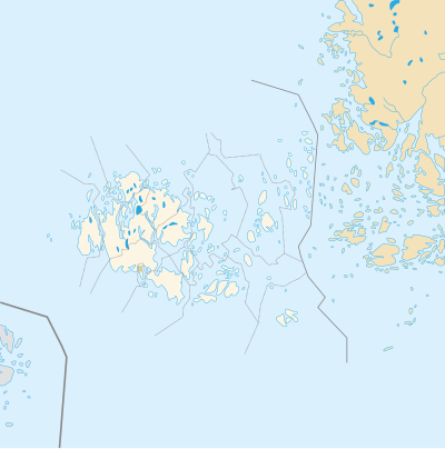 Långskär på en karta över Åland