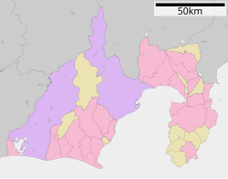 江尻東の位置（静岡県内）