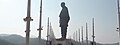 Statue of Unity, seen from the paved approach walkway.