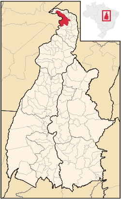 Localização de Araguatins no Tocantins