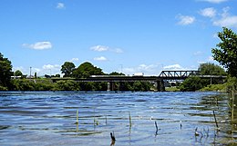 Waikato rivier bij Ngaruawahia