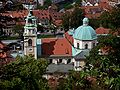 Katedral dilihat dari Kastil Ljubljana