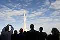 Guests at the KSC view the launch.