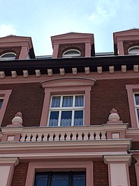 Balustrade and pilasters