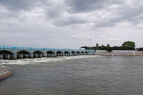 Kallanai or Grand Anicut, an ancient dam built on the Kaveri River in Thanjavur district by Karikala Chola around the 2nd century CE[44][45][46][47]