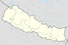 Mapa konturowa Nepalu, w centrum znajduje się punkt z opisem „Taple”