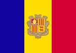 Drapeau officiel d'Andorre.