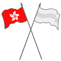 Plek van de vlag van Hongkong ten opzicht van andere landen