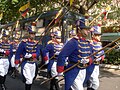 Granaderos de Tarqui durante un desfile militar.