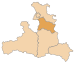 Lage des Bezirkes Hallein im Land Salzburg