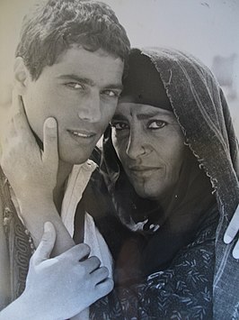 Irene Papas en Rodolfo Bigotti op de set van de film