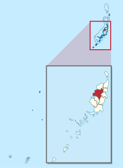 Osavaltion sijainti Palaussa