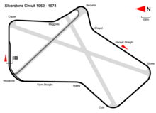 Silverstone Circuit in 1952–1973 configuration