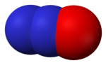 Nitrous oxide – space-filling model