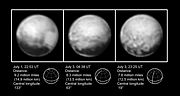 新视野号拍摄的一组冥王星黑白照片（2015年7月）