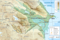 Image 13Topographic map of Azerbaijan (from Geography of Azerbaijan)