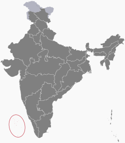 Location of Lakshadweep Islands