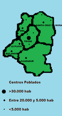 Mapa geo-político de la Zona del Mocotíes