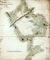 Carte montrant des zones détaillées au milieu de la terra incognita.